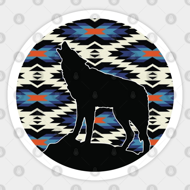 Wolf Pattern - 6 Sticker by Brightfeather